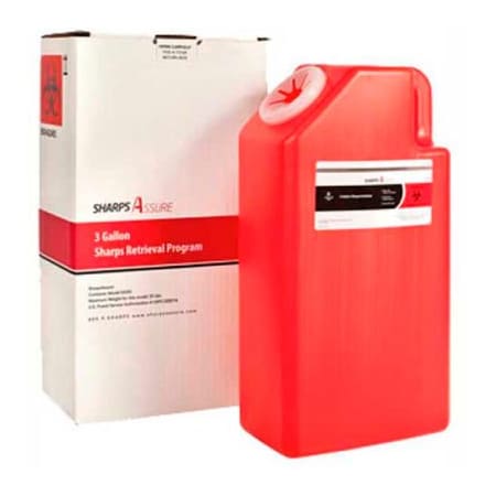 Post Medical Sharps Assure 3 Gallon Sharps Retrieval Program SA3G